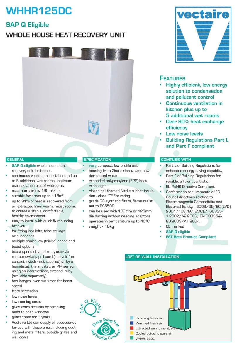 Vectaire WHHR125DC Assembly instructions
