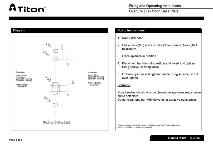Titon Overture DH Fixing and Operating Instructions Titon Overture DH Fixing and Operating Instructions