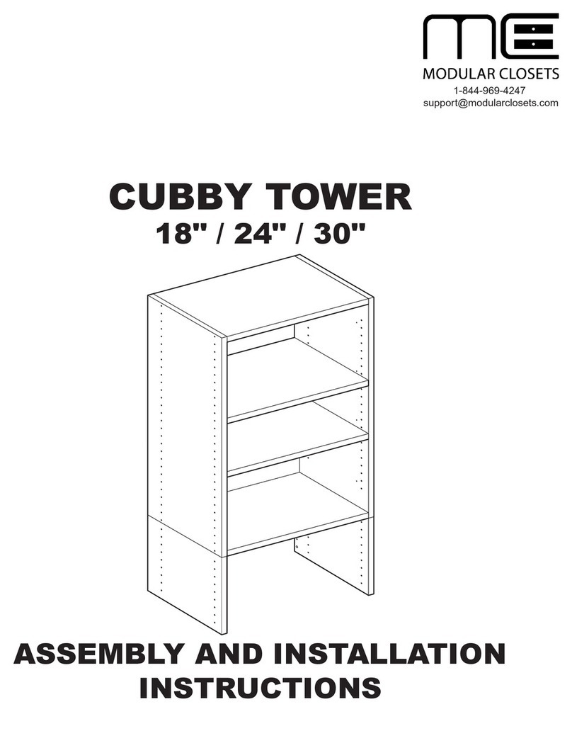 Modular Closets Cubby Tower 18" Instruction manual Modular Closets Cubby Tower 18" Instruction manual
