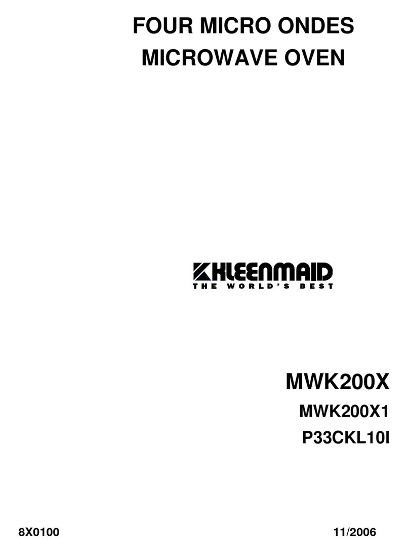 Kleenmaid MWK200X Technical instructions