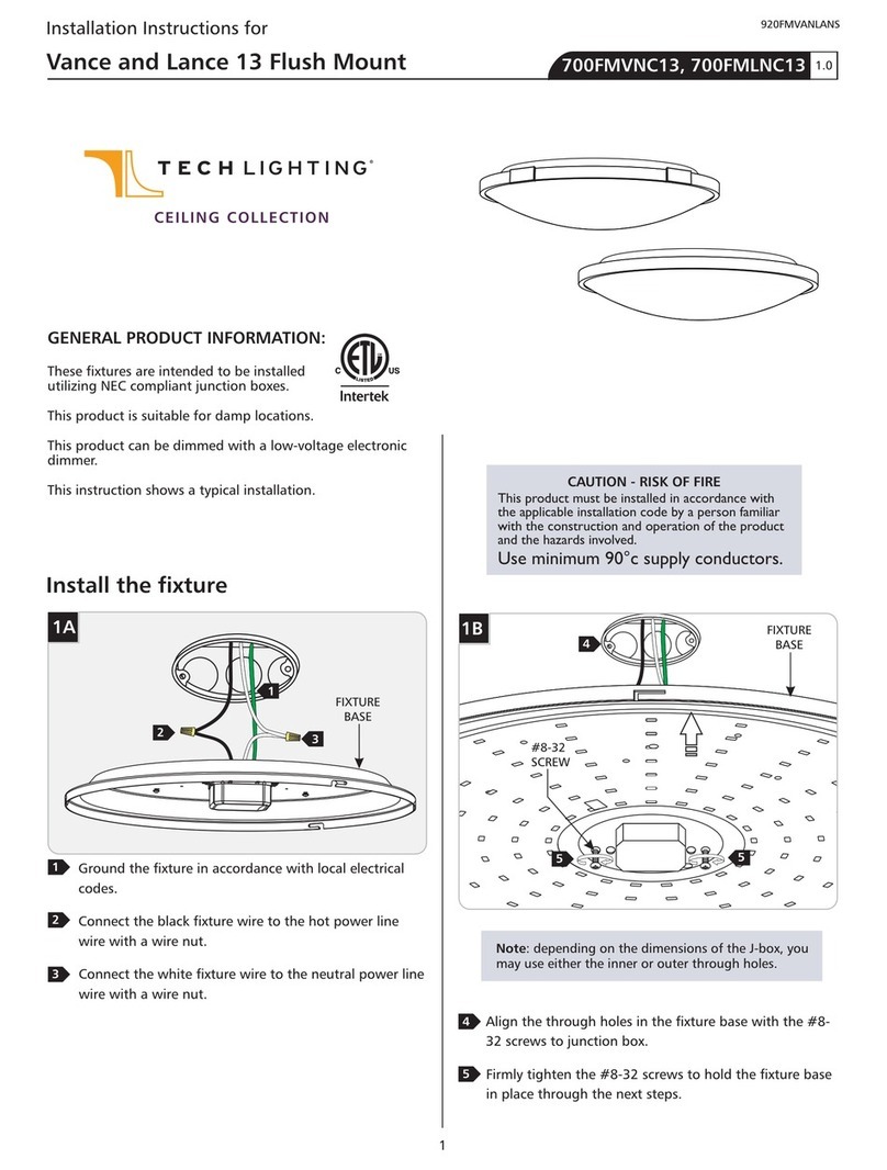 TECHLIGHTING Vance 700FMVNC13 User manual
