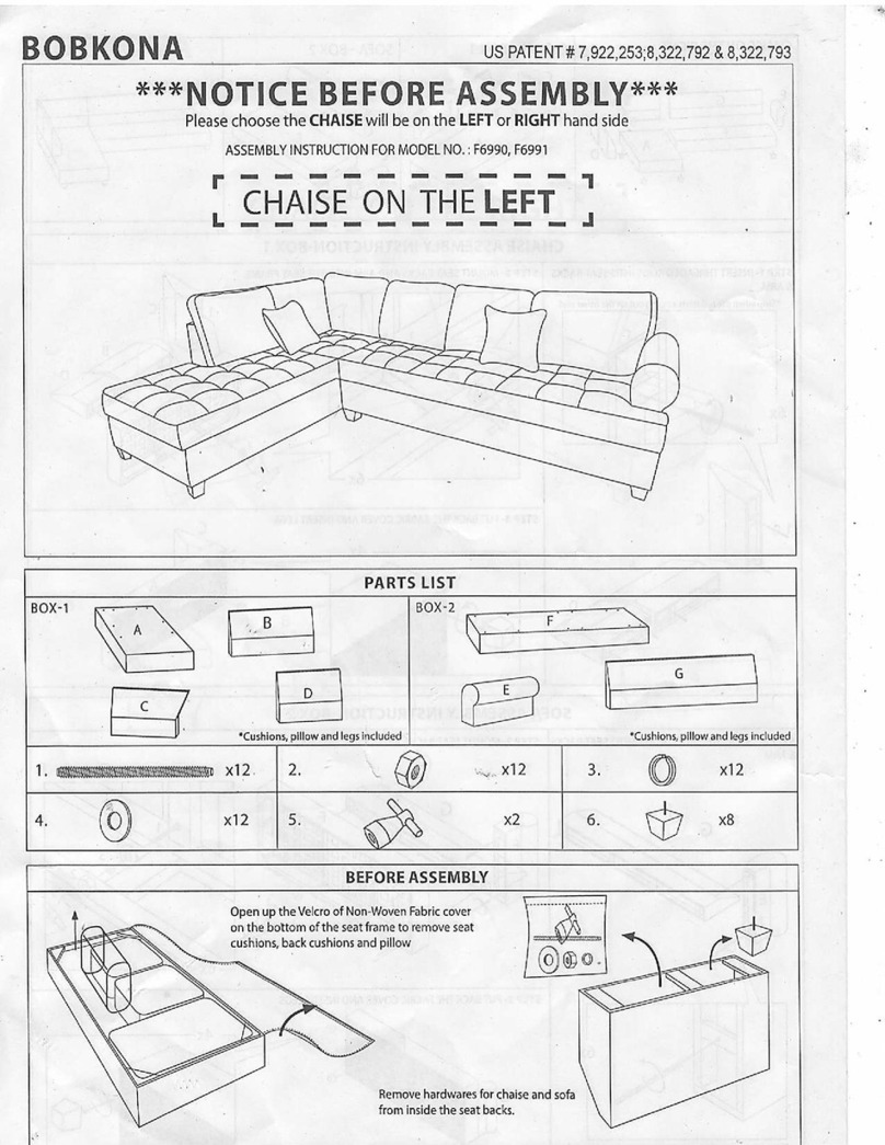 BOBKONA F6990 Assembly instruction BOBKONA F6990 Assembly instruction