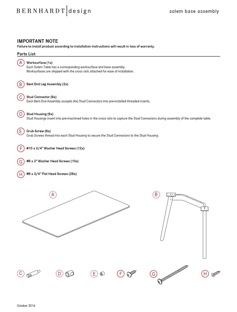 BERNHARDT design solem User manual