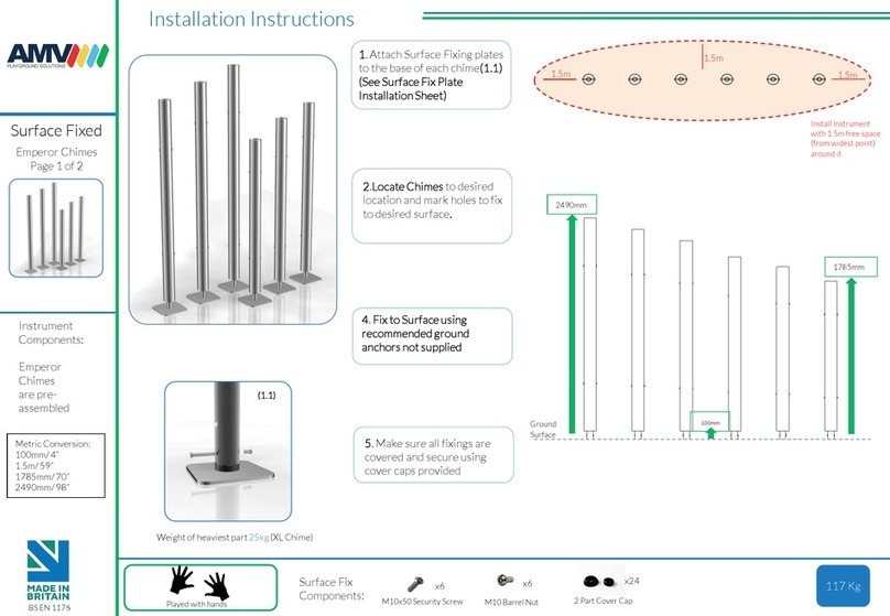 AMV Playground Solutions Emperor Chimes installation instructions