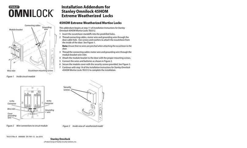 Stanley Omnilock 45HOM Installation and operating instructions