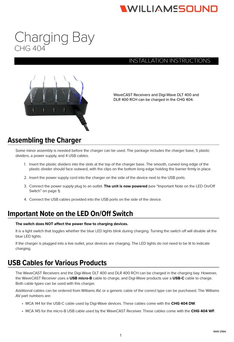 Williams Sound CHG 404 installation instructions