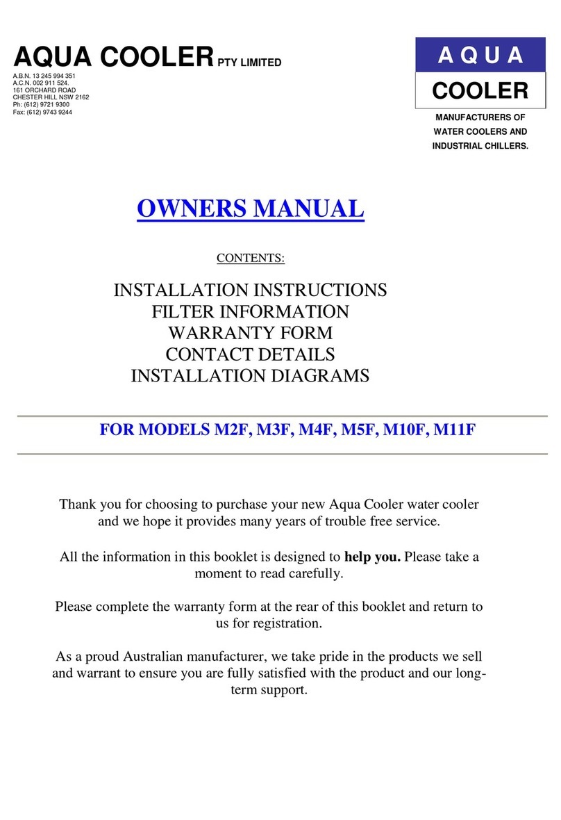 Aqua Cooler M2F owner's manual