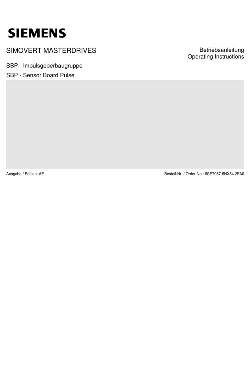 Siemens SIMOVERT MASTERDRIVES SBP User manual Siemens SIMOVERT MASTERDRIVES SBP User manual