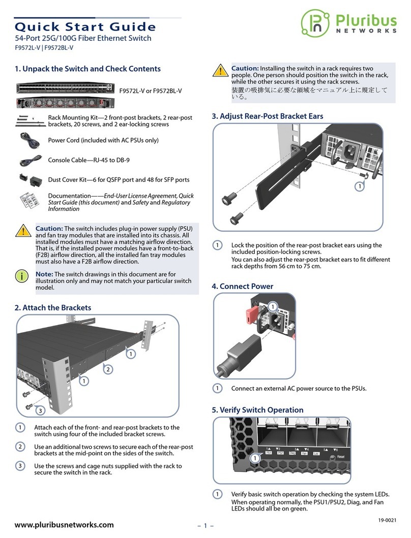 Pluribus Networks F9572L-V quick start guide Pluribus Networks F9572L-V quick start guide