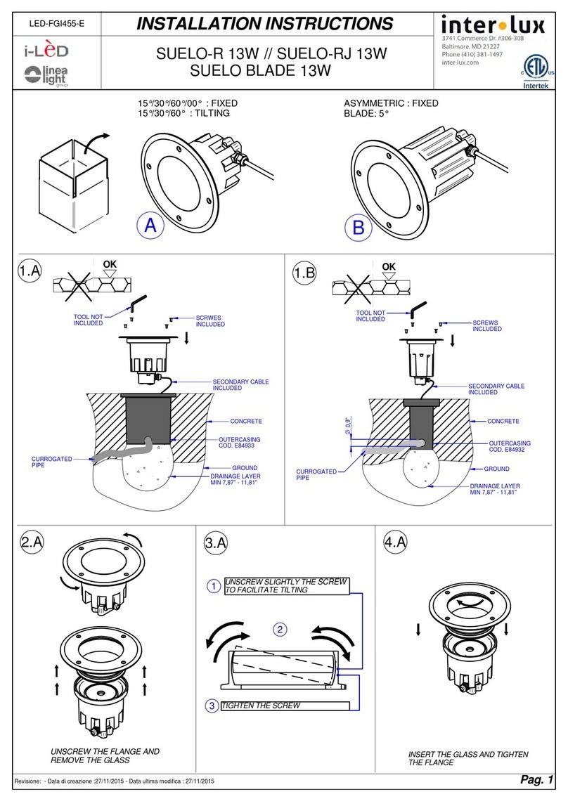 Inter-lux i-LED linea light SUELO-R 13W User manual