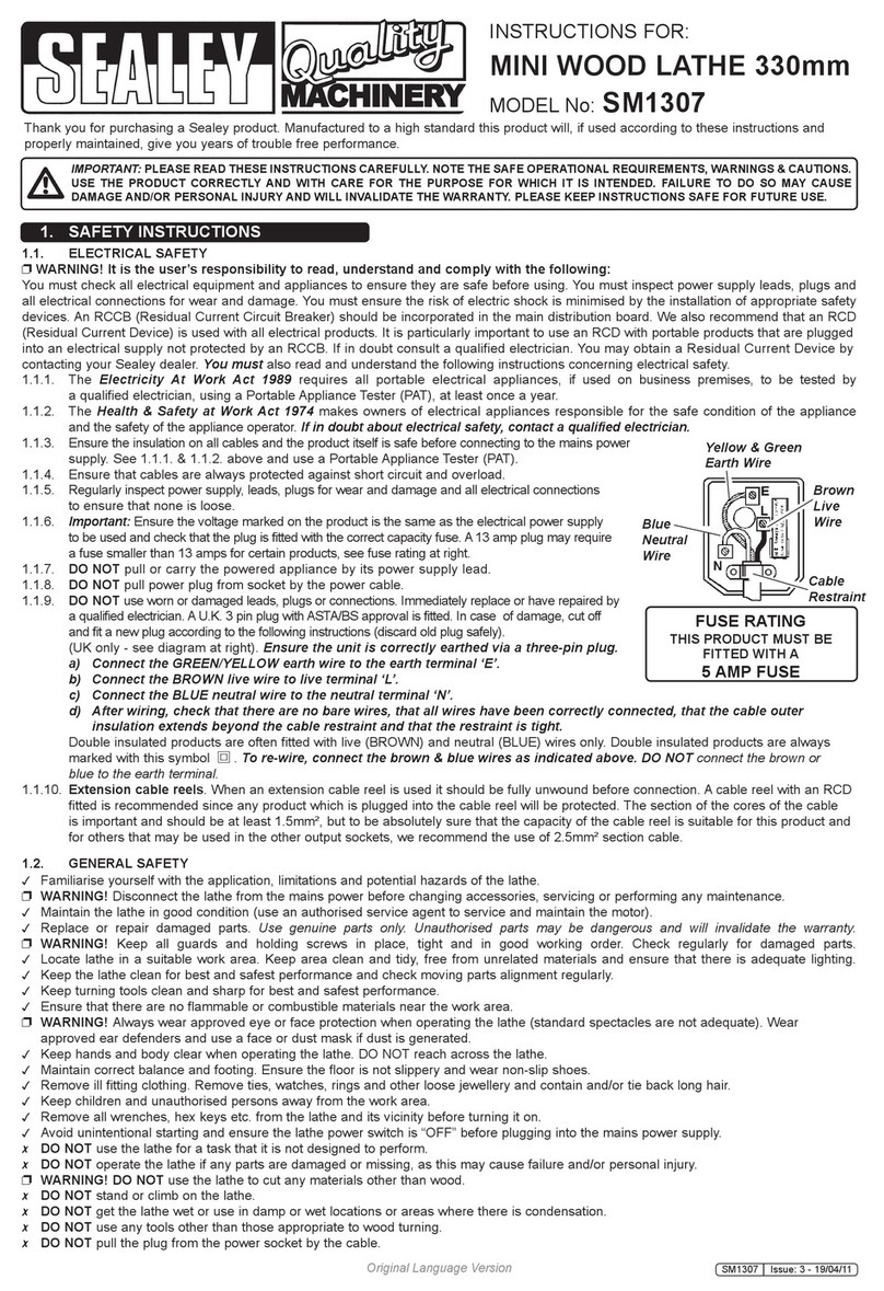 Sealey SM1307 instructions