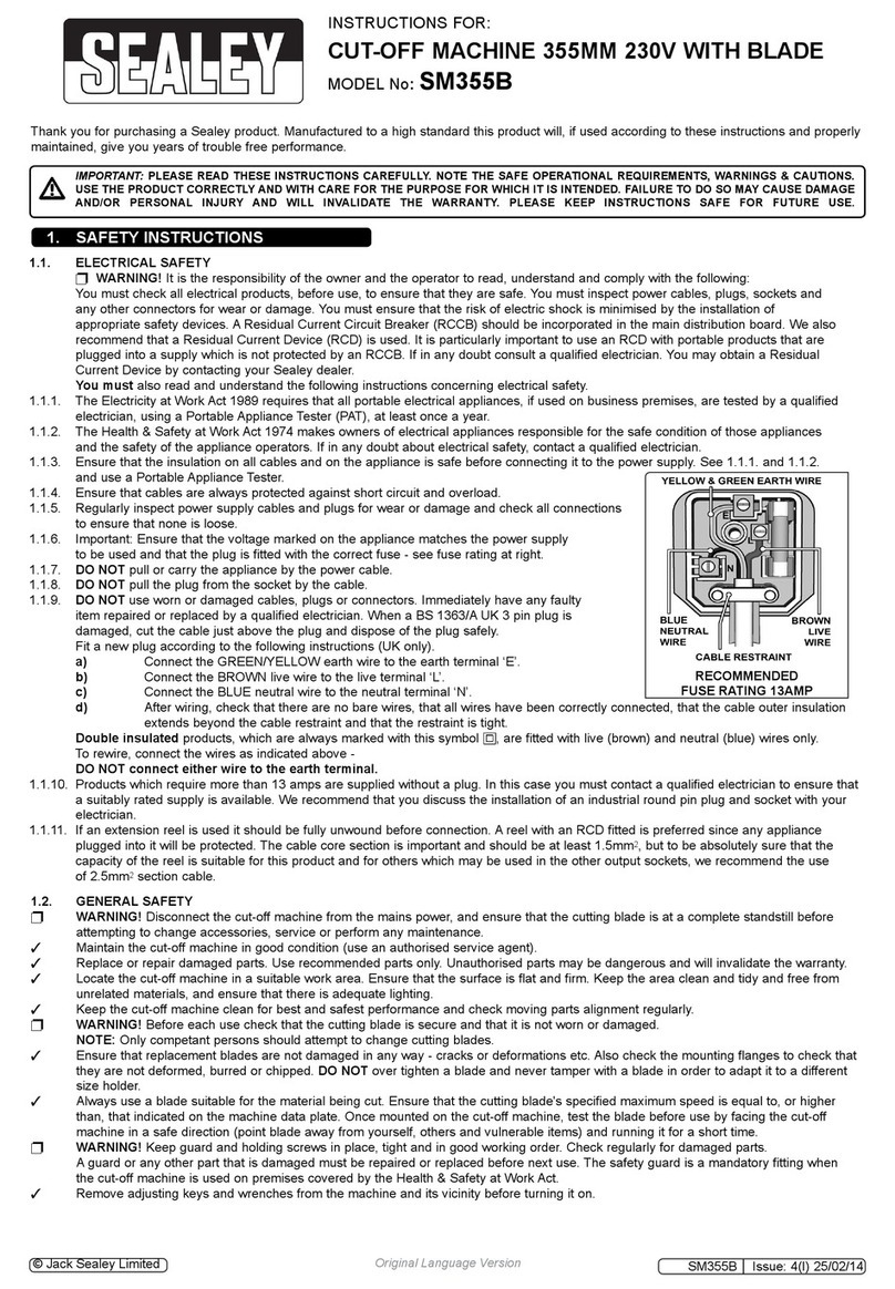 Sealey SM355B User manual