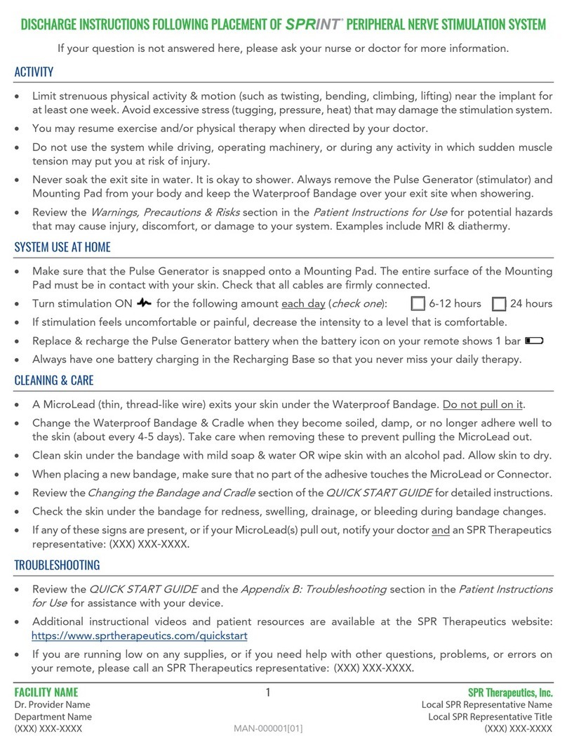 SPR Therapeutics, Inc. SPRINT instructions