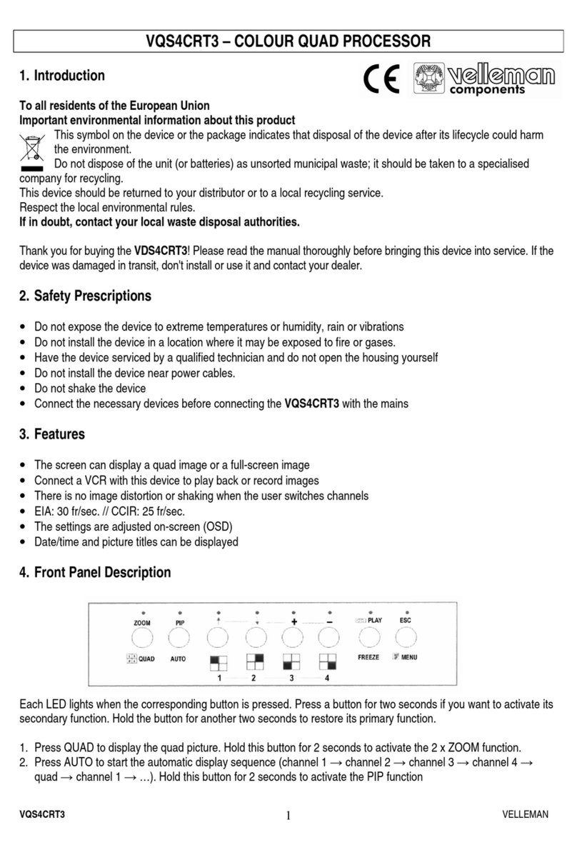 Velleman VQS4CRT3 User manual