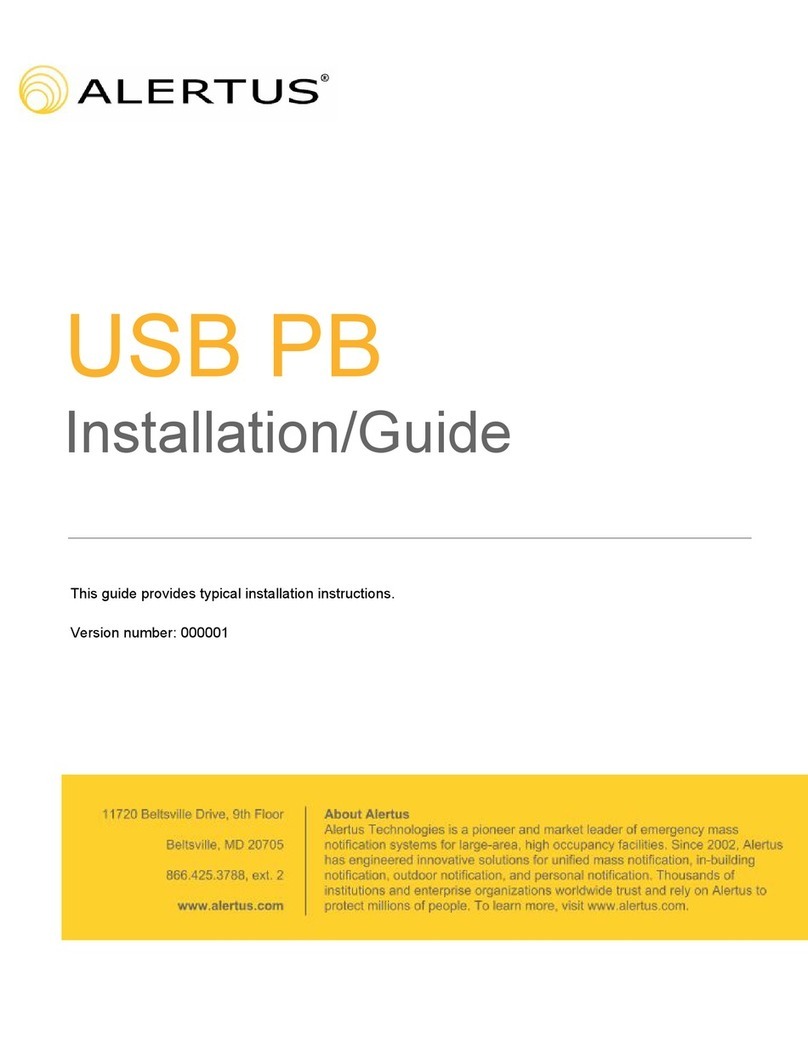 ALERTUS USB PB User manual