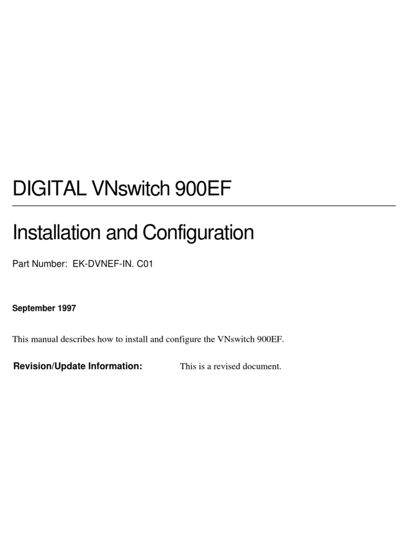 Digital Equipment VNswitch 900EF Installation and configuration Digital Equipment VNswitch 900EF Installation and configuration