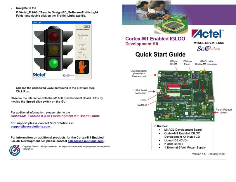 Actel SoC Solutions Series quick start guide