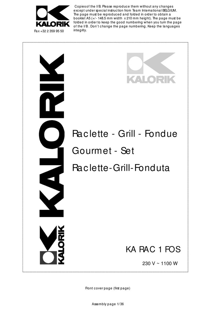 Kalorik KA RAC 1 FOS User manual Kalorik KA RAC 1 FOS User manual