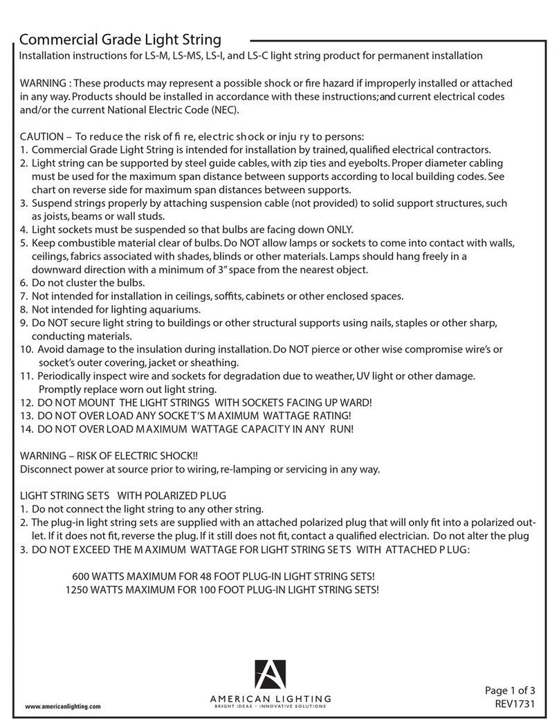 American Lighting LS Series installation instructions