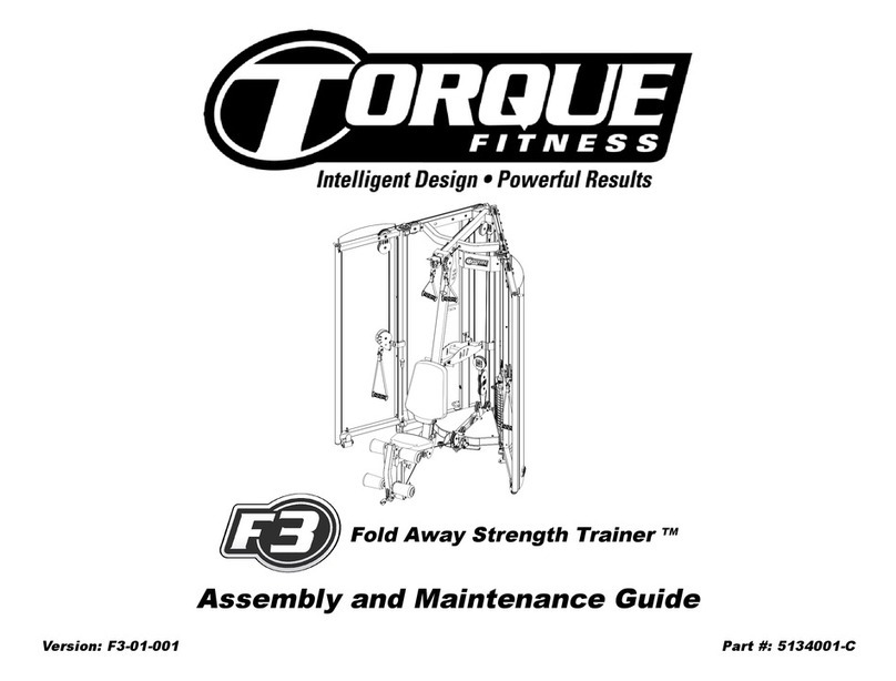 Torque Fitness Fold Away Strength Trainer F3 Assembly and maintenance guide
