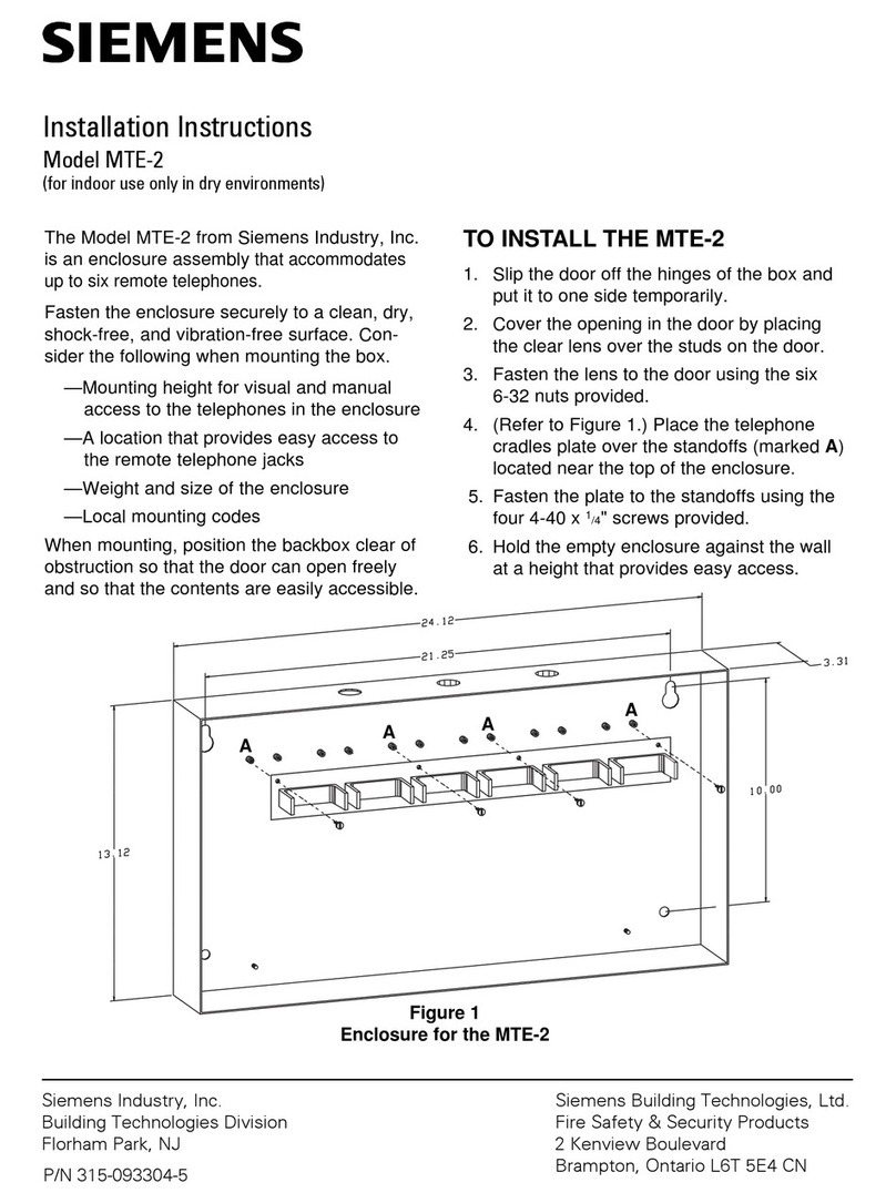 Siemens MTE-2 User manual