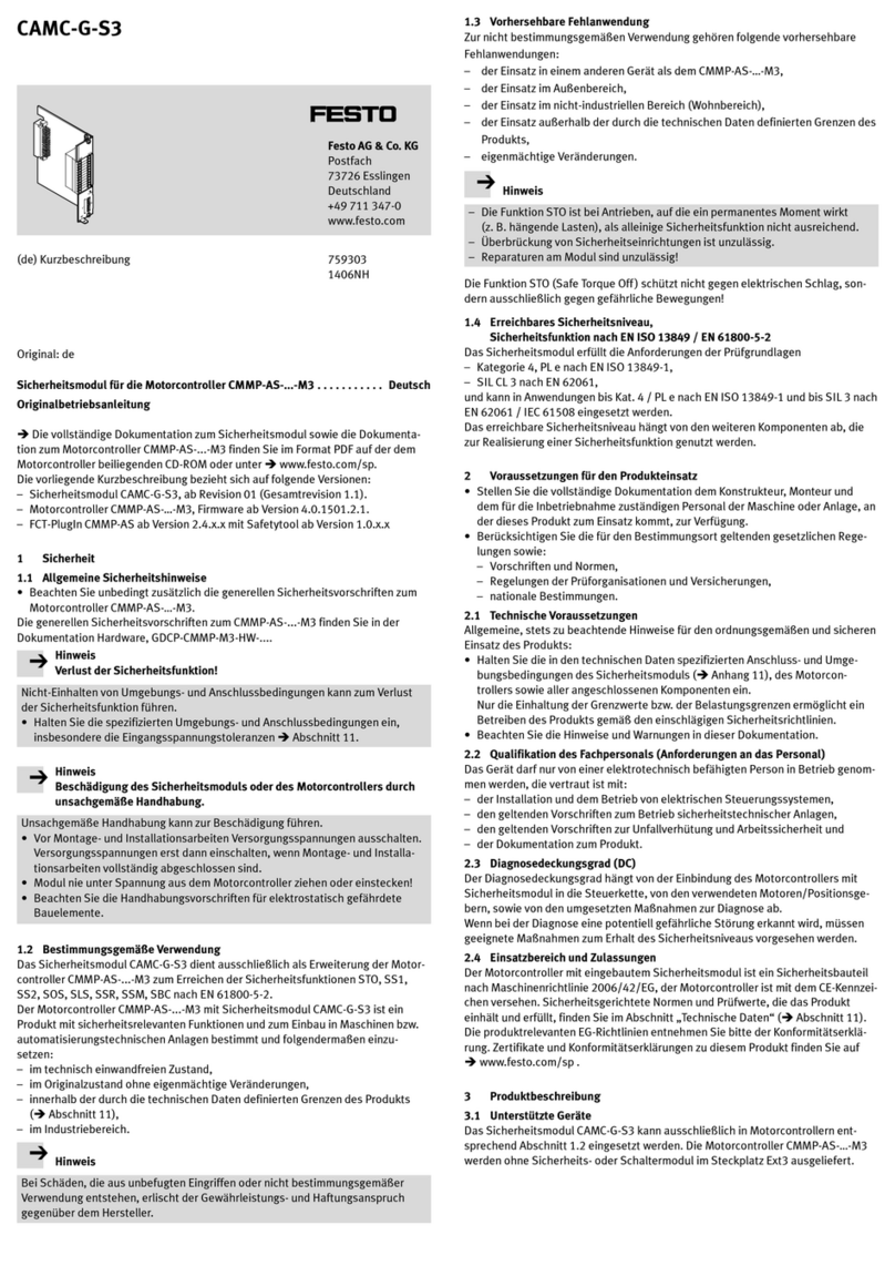 Festo CAMC-G-S3 Translation of the original instructions