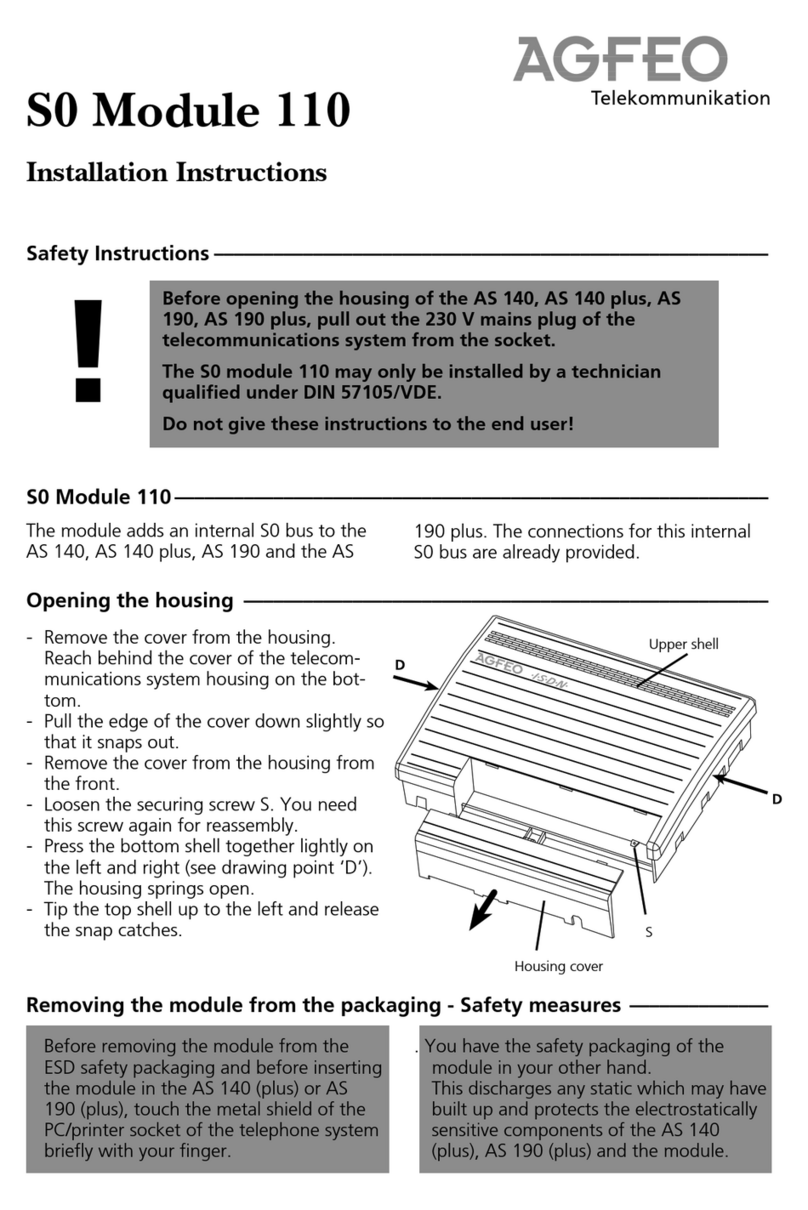 AGFEO S0 Module 110 installation instructions