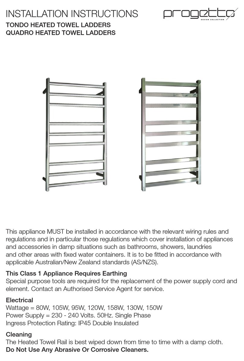 Plumbline Progetto Series installation instructions