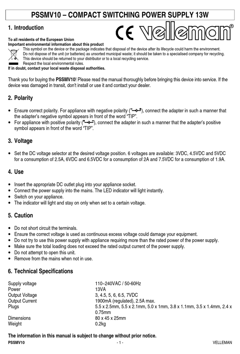 Velleman PSSMV10 User manual