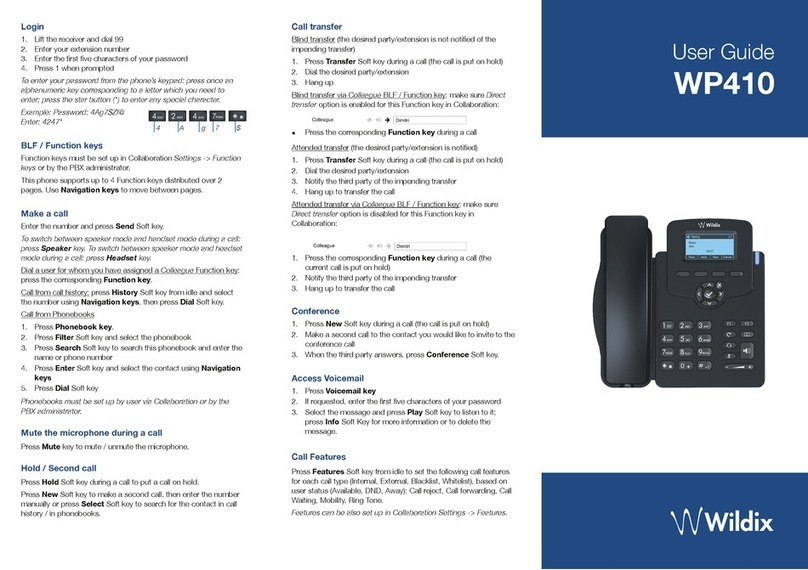 Wildix WP410 user guide
