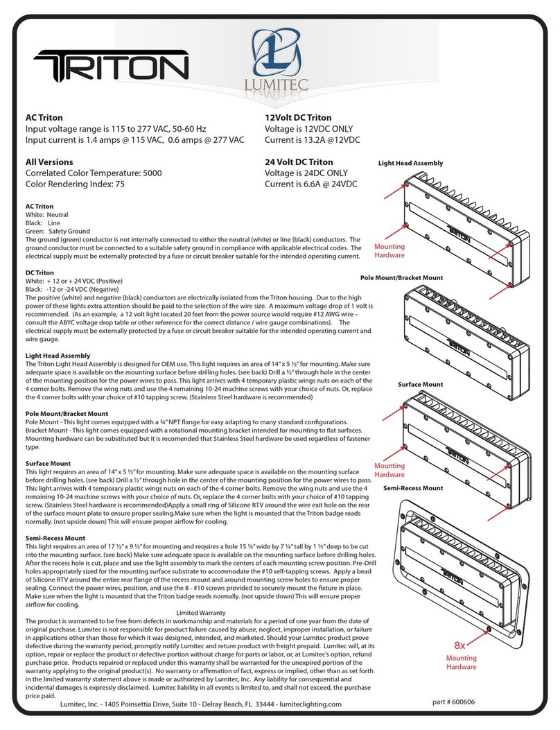 Lumitec Triton Series instructions