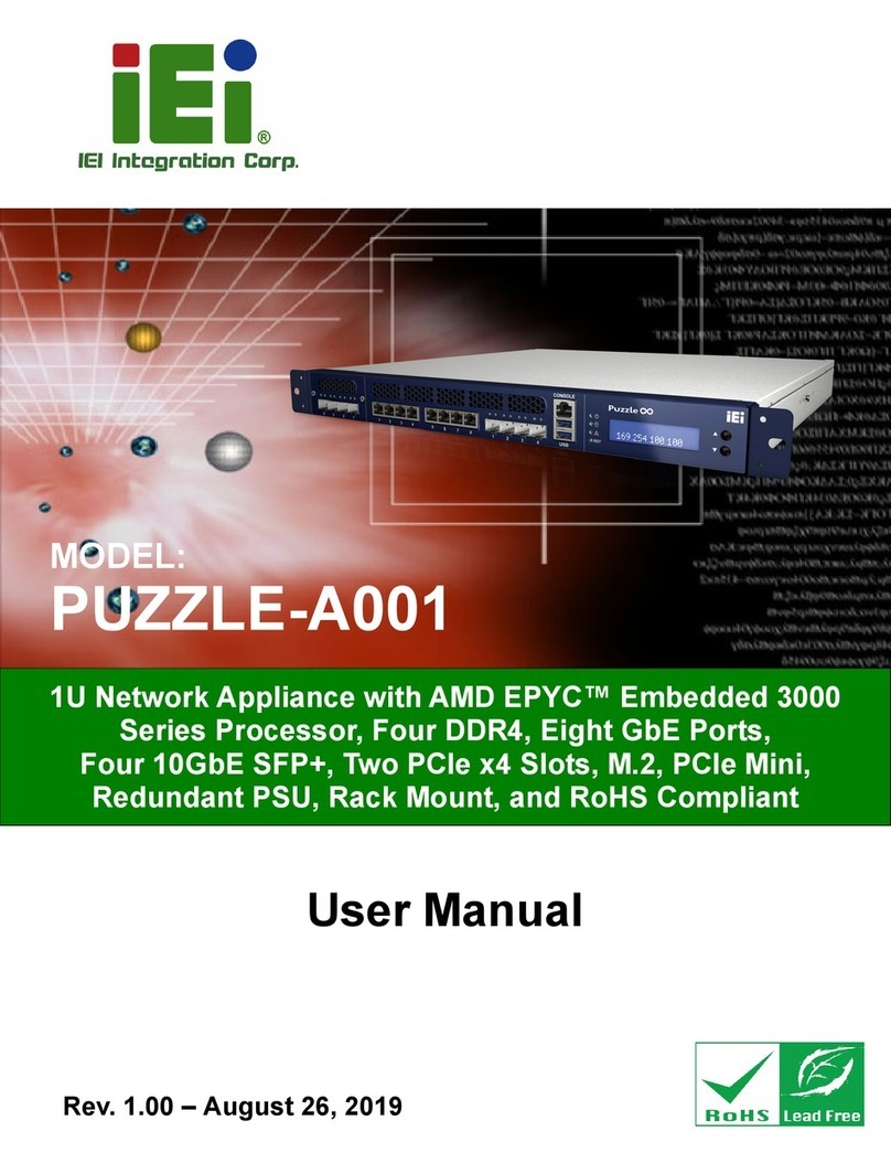 IEI Technology PUZZLE-A001 User manual