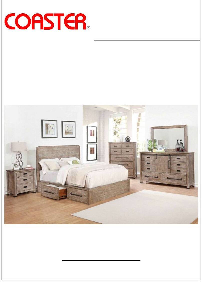 Coaster EASTERN KING STORAGE BED Assembly instructions Coaster EASTERN KING STORAGE BED Assembly instructions