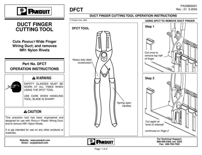 Panduit DFCT Operation instructions
