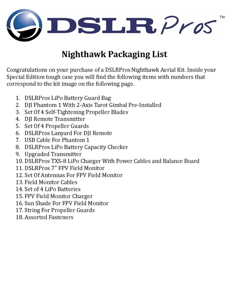 dji DSLRPros Nighthawk Aerial Kit User manual