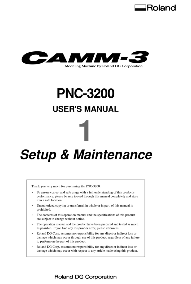 Roland CAMM-3 PNC-3200 User manual