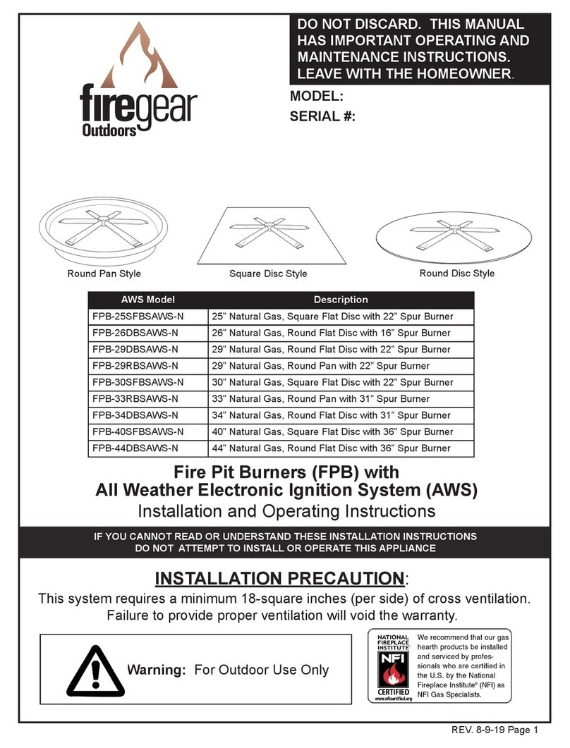 Firegear FPB-25SFBSAWS-N User manual