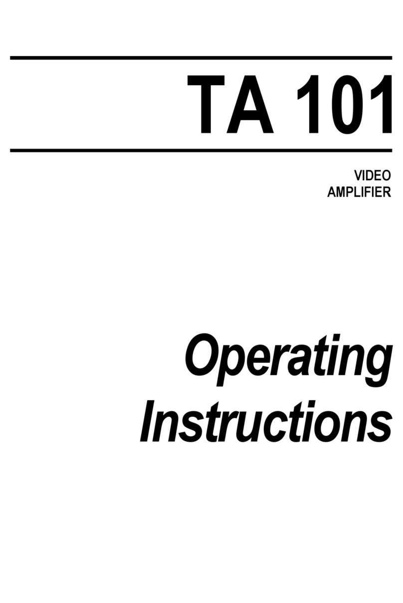 Videosystems TA 101 operating instructions