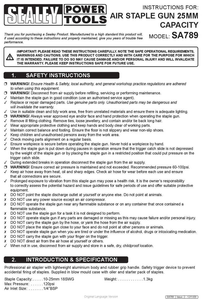 Sealey POWER TOOLS SA789 User manual