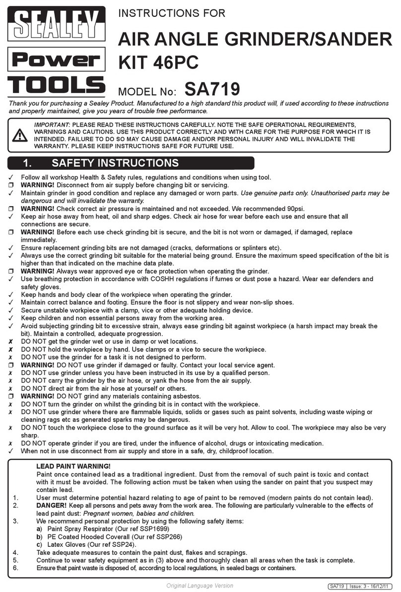 Sealey Power TOOLS SA719 instructions