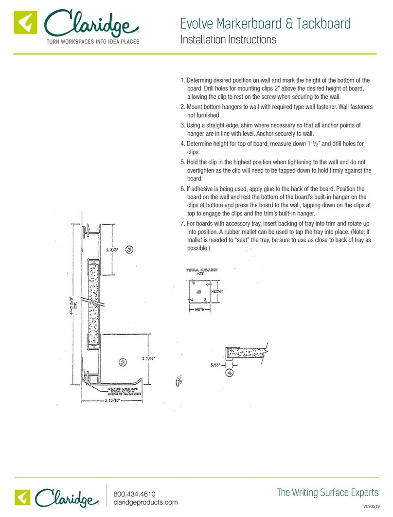 Claridge Evolve installation instructions