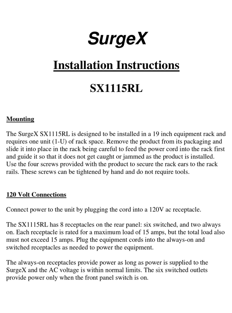 SurgeX SX1115RL installation instructions