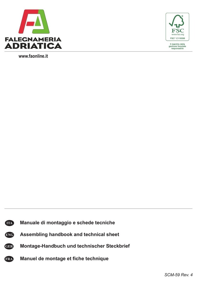 FALEGNAMERIA ADRIATICA Maranello Series Assembling handbook and technical sheet FALEGNAMERIA ADRIATICA Maranello Series Assembling handbook and technical sheet