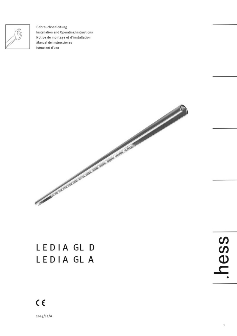 Hess LEDIA GL D Installation and operating instructions