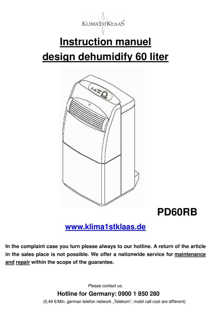 Klima1stKlaas PD60RB instruction manual