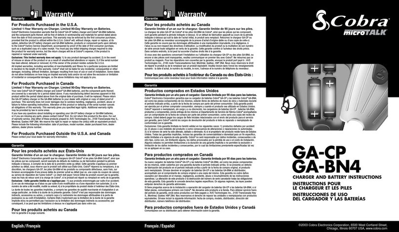 Cobra microTALK GA-CP instructions