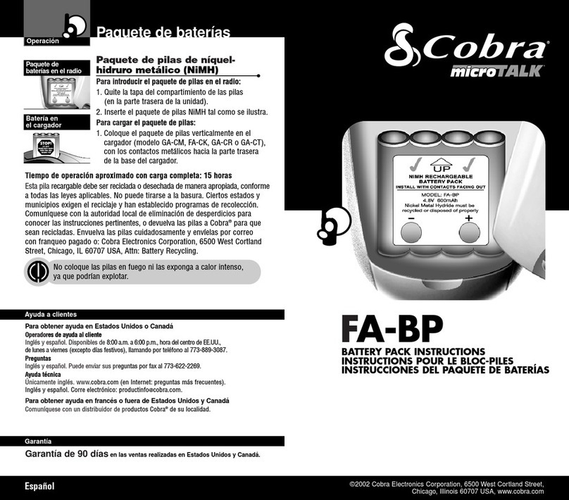 Cobra microTALK FA-BP instructions