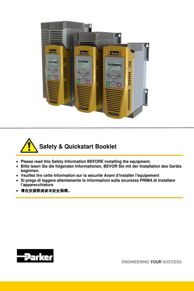 Parker AC30 series Installation and operation manual