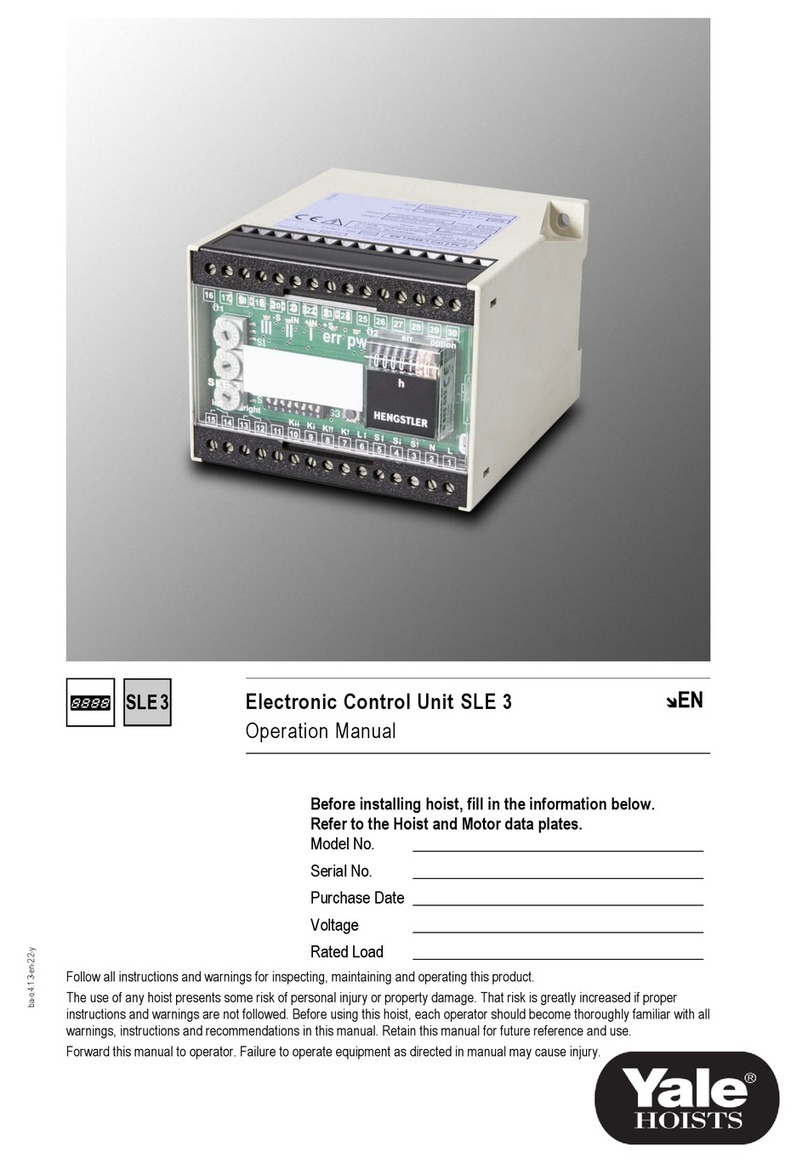 Yale SLE 3 User manual