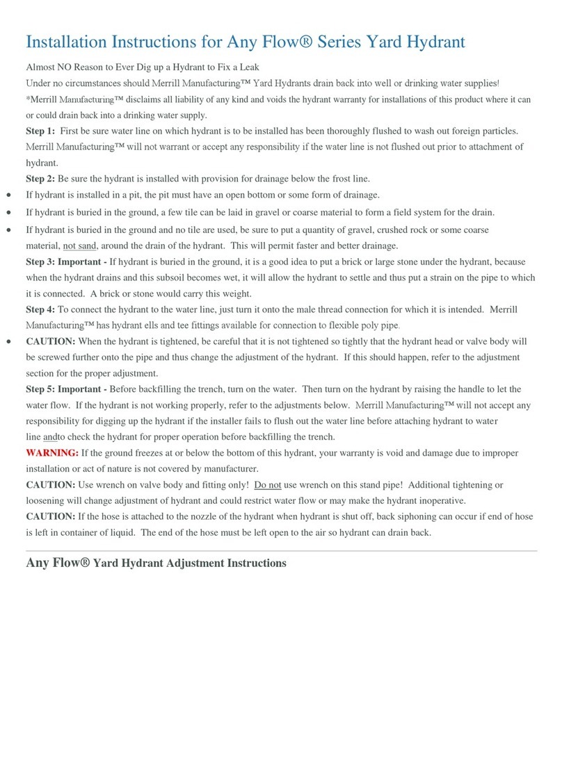 MERRILL Any Flow Series installation instructions